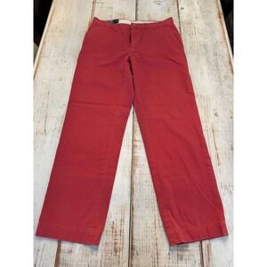 Polo Ralph Lauren Preston Pant Mens 34x32 Red Chino Cotton Straight Leg Trousers